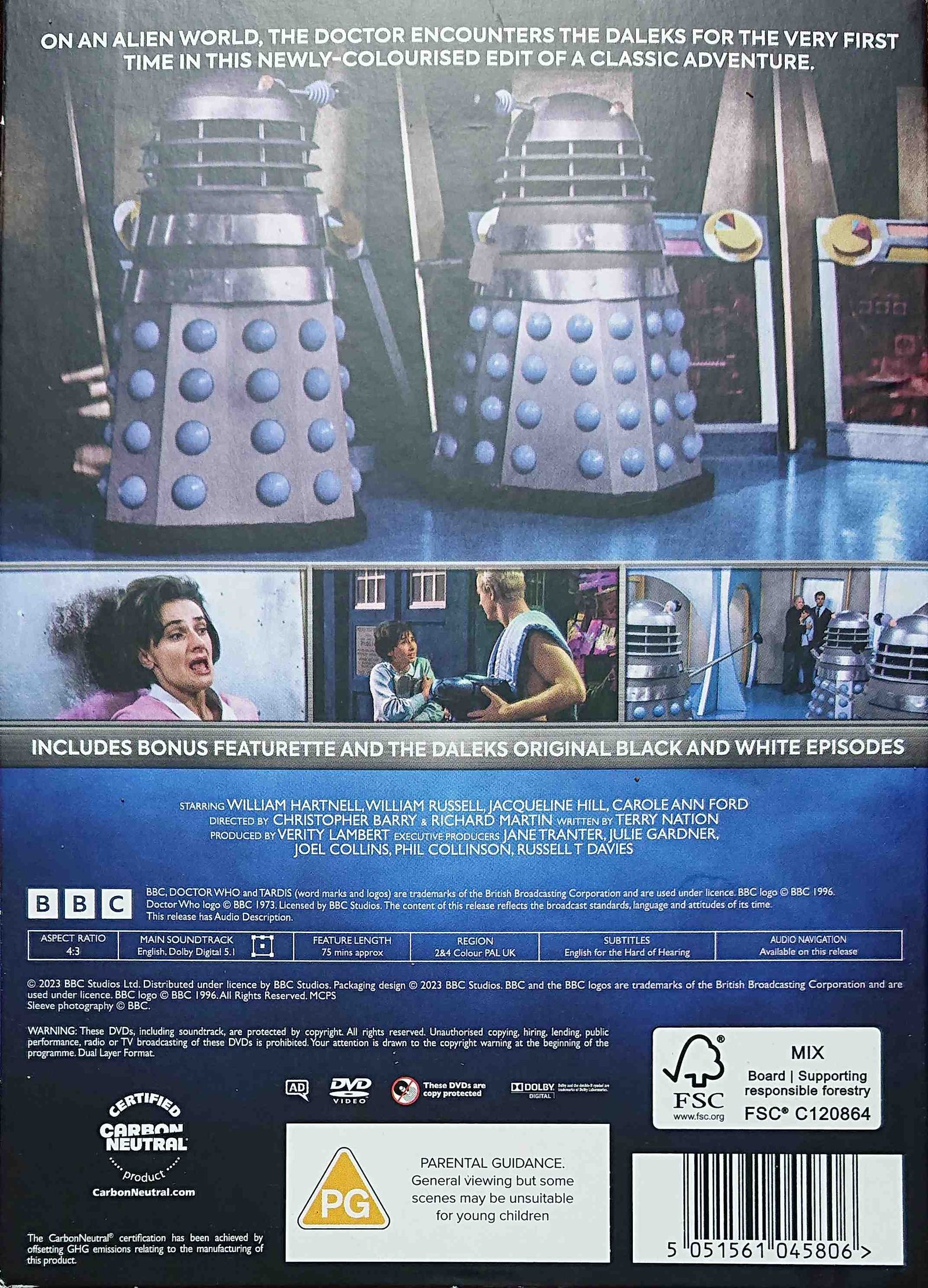 Picture of BBCDVD 4580 Doctor Who - The Daleks - In colour by artist Terry Nation from the BBC records and Tapes library